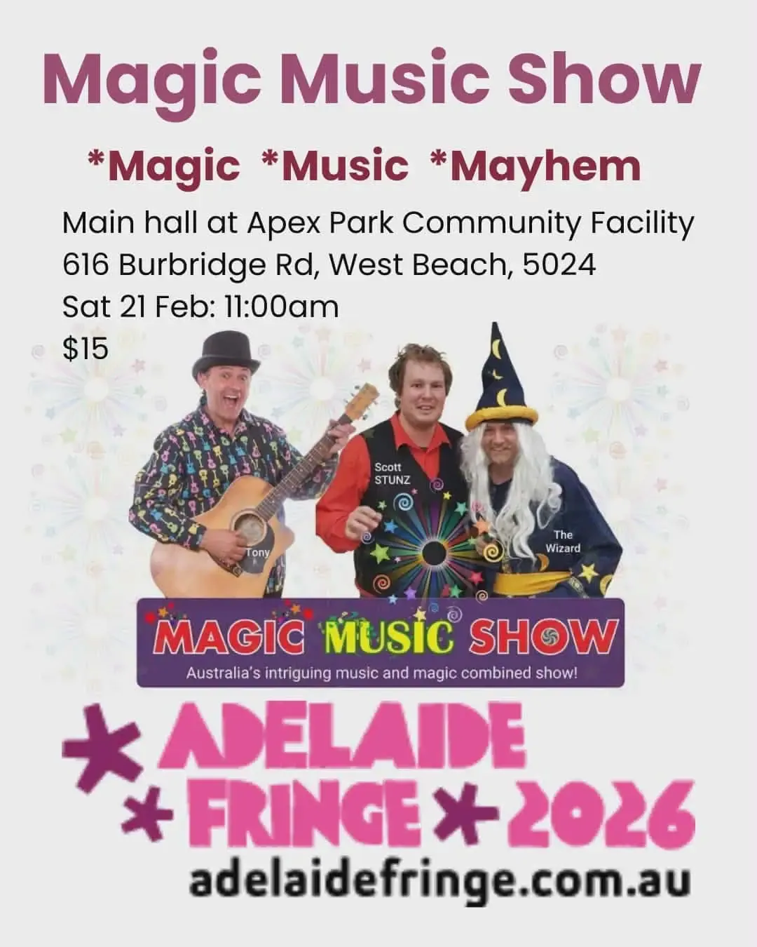 Interactive Magic Music Show for children at the Adelaide Fringe